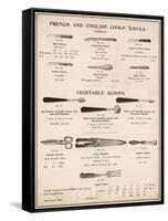 A Selection of French and English Cooks' Knives-null-Framed Stretched Canvas