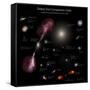 A Selection of Galaxies Shown to the Same Scale-null-Framed Stretched Canvas