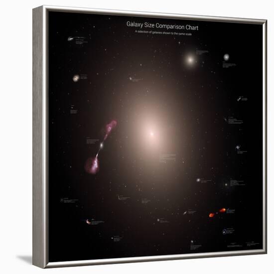 A Selection of Galaxies Shown to the Same Scale-null-Framed Photographic Print