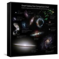 A Selection of Galaxies Smaller Than the Milky Way Shown to the Same Scale-null-Framed Stretched Canvas