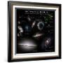 A Selection of Galaxies Smaller Than the Milky Way Shown to the Same Scale-null-Framed Photographic Print
