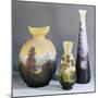 A Selection of Galle Double-Overlay and Acid-Etched Vases, Galle-Émile Gallé-Mounted Giclee Print