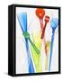 A Selection of Plastic Ice Cream Spoons-Marc O^ Finley-Framed Stretched Canvas