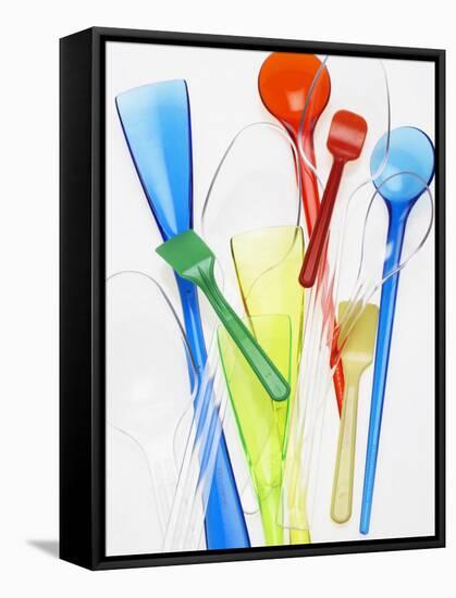 A Selection of Plastic Ice Cream Spoons-Marc O^ Finley-Framed Stretched Canvas