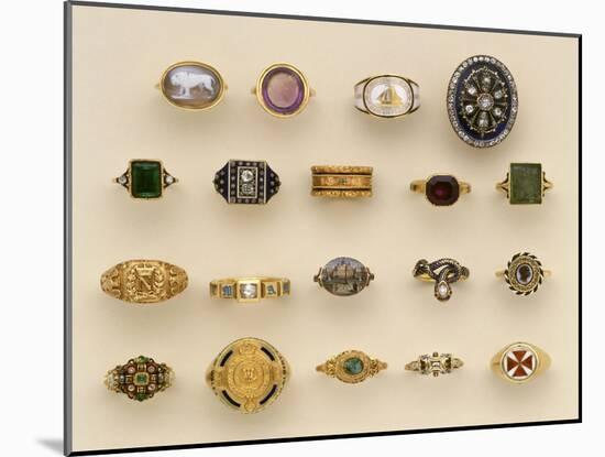 A Selection of Renaissance Style, Napoleonic, Late Georgian and Victorian Rings-null-Mounted Giclee Print