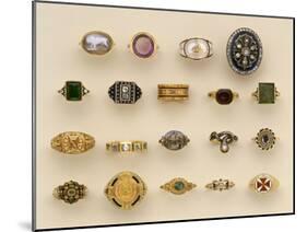 A Selection of Renaissance Style, Napoleonic, Late Georgian and Victorian Rings-null-Mounted Giclee Print