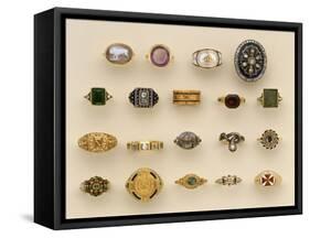 A Selection of Renaissance Style, Napoleonic, Late Georgian and Victorian Rings-null-Framed Stretched Canvas