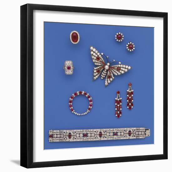 A Selection of Ruby and Diamond Jewellery-null-Framed Giclee Print