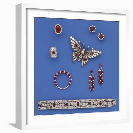 A Selection of Ruby and Diamond Jewellery-null-Framed Giclee Print