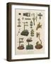 A Selection of 'single' Microscopes-null-Framed Art Print