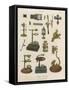 A Selection of 'single' Microscopes-null-Framed Stretched Canvas