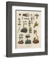 A Selection of 'single' Microscopes-null-Framed Art Print