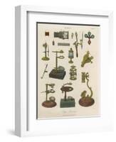 A Selection of 'single' Microscopes-null-Framed Art Print