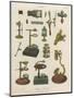 A Selection of 'single' Microscopes-null-Mounted Art Print