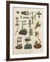 A Selection of 'single' Microscopes-null-Framed Art Print