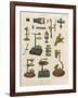 A Selection of 'single' Microscopes-null-Framed Art Print