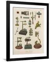 A Selection of 'single' Microscopes-null-Framed Art Print