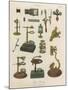 A Selection of 'single' Microscopes-null-Mounted Art Print