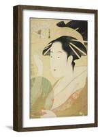 A Selection of Six Flowers - a Parody Rokkasen (Yatsushi Rokkasen): Bishop Henjo, C.1798-Chobunsai Eishi-Framed Giclee Print