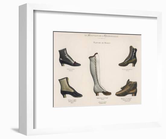 A Selection of Victorian Shoes and Boots for Men and Women-null-Framed Art Print