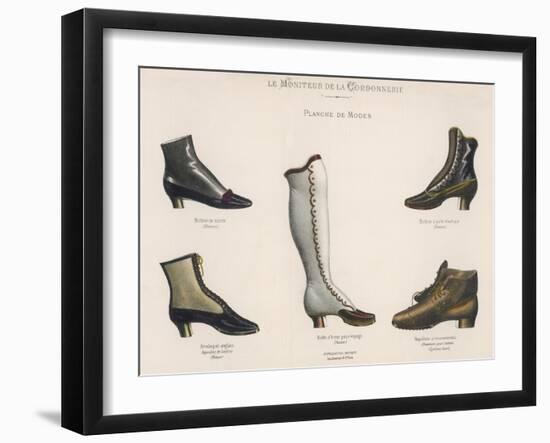 A Selection of Victorian Shoes and Boots for Men and Women-null-Framed Art Print