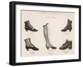 A Selection of Victorian Shoes and Boots for Men and Women-null-Framed Art Print