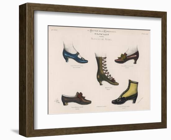 A Selection of Victorian Shoes and Boots for Men and Women-null-Framed Art Print