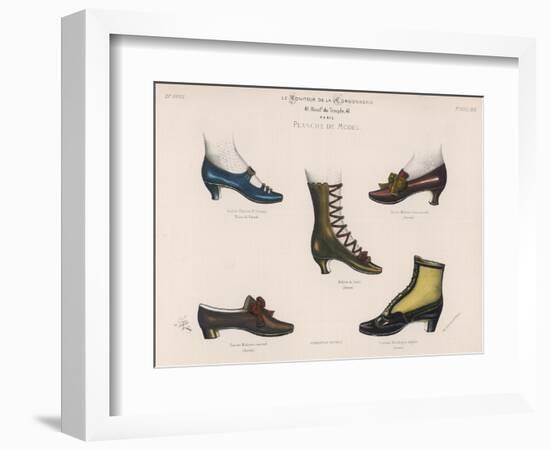 A Selection of Victorian Shoes and Boots for Men and Women-null-Framed Art Print