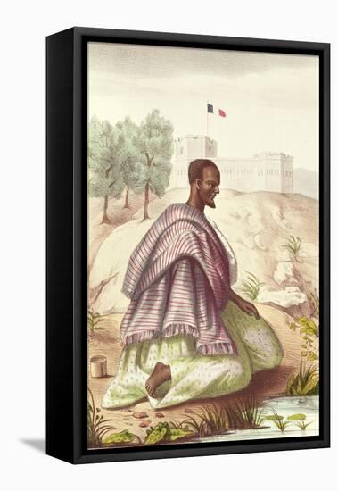 A Senegalese Marabout, from "Les Esquisses Senegalaises" by Abbe Boilat, 1853-Jacques Francois Gauderique Llanta-Framed Stretched Canvas