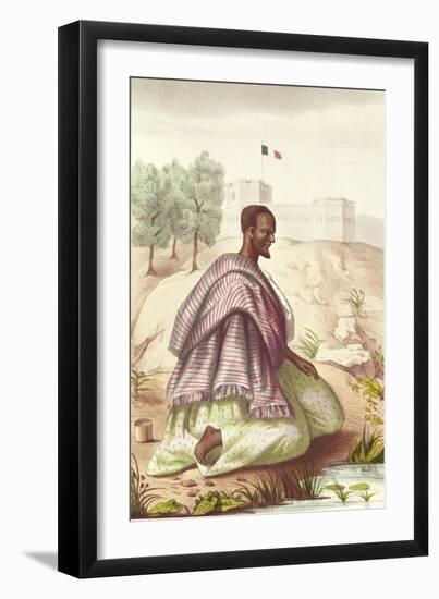 A Senegalese Marabout, from "Les Esquisses Senegalaises" by Abbe Boilat, 1853-Jacques Francois Gauderique Llanta-Framed Giclee Print