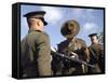 A Senior Drill Instructor Inspects a Recruit's Rifle For Cleanliness-Stocktrek Images-Framed Stretched Canvas