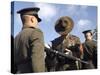 A Senior Drill Instructor Inspects a Recruit's Rifle For Cleanliness-Stocktrek Images-Stretched Canvas