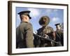 A Senior Drill Instructor Inspects a Recruit's Rifle For Cleanliness-Stocktrek Images-Framed Photographic Print