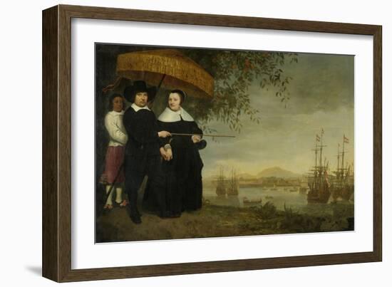 A Senior Merchant of the Dutch East India Company Jacob Mathieusen and His Wife, C.1640-60-Aelbert Cuyp-Framed Giclee Print