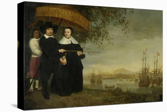 A Senior Merchant of the Dutch East India Company Jacob Mathieusen and His Wife, C.1640-60-Aelbert Cuyp-Stretched Canvas