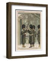A Sentry Being Relieved (Coldstream Guards)-null-Framed Art Print