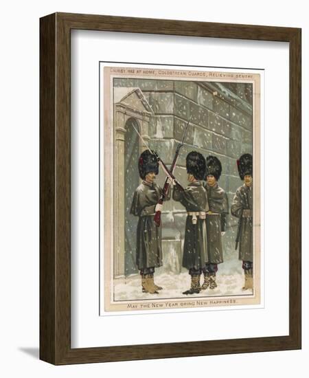 A Sentry Being Relieved (Coldstream Guards)-null-Framed Art Print