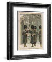 A Sentry Being Relieved (Coldstream Guards)-null-Framed Art Print