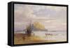 A September Evening, St Michael's Mount, Cornwall-John Mogford-Framed Stretched Canvas