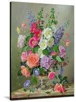 A September Floral Arrangement-Albert Williams-Stretched Canvas