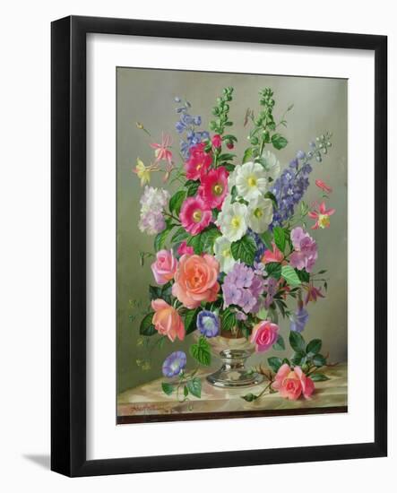 A September Floral Arrangement-Albert Williams-Framed Giclee Print