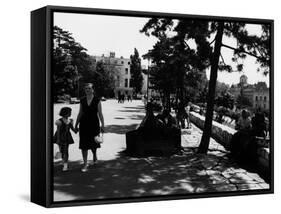 A Serbian Mother Strolling Hand in Hand with Her Daughter, Belgrade-null-Framed Stretched Canvas