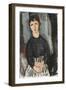 A Servant in a Striped Apron, 1916-Amedeo Modigliani-Framed Giclee Print