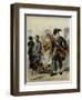 A Servant Take the Dogs Out, 1843-Rudolf Kasimirovich Zhukovsky-Framed Giclee Print