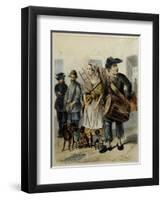 A Servant Take the Dogs Out, 1843-Rudolf Kasimirovich Zhukovsky-Framed Giclee Print
