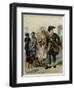 A Servant Take the Dogs Out, 1843-Rudolf Kasimirovich Zhukovsky-Framed Giclee Print