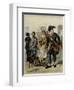 A Servant Take the Dogs Out, 1843-Rudolf Kasimirovich Zhukovsky-Framed Giclee Print