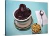 A Serving of Acai Smoothie in a Rio De Janeiro Cafe.-Jon Hicks-Stretched Canvas