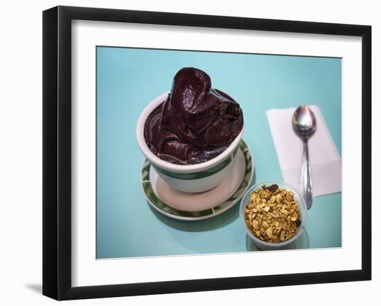 A Serving of Acai Smoothie in a Rio De Janeiro Cafe.-Jon Hicks-Framed Photographic Print