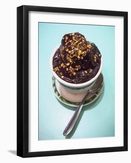 A Serving of Acai Smoothie in a Rio De Janeiro Cafe.-Jon Hicks-Framed Photographic Print